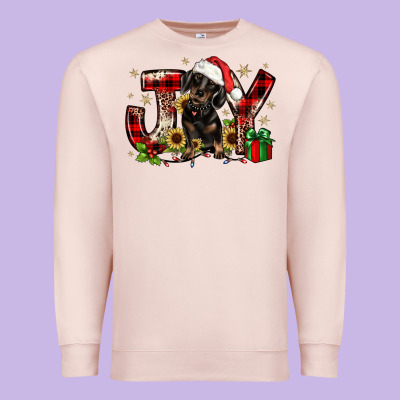 Christmas Joy Dachshund Premium Sweatshirt Designed By Jahusdesignshop