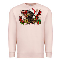 Pale Pink christmas joy dachshund Premium Sweatshirt - JahusDesignShop