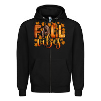 Black fall vibes Zipper Hoodie - Zillion Design Studio