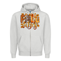 Dove Grey fall vibes Zipper Hoodie - Zillion Design Studio