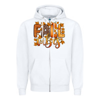 White fall vibes Zipper Hoodie - Zillion Design Studio