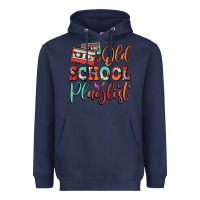 Navy old school playlist cassette Heavyweight Hoodie - FaDigitalArtStudio