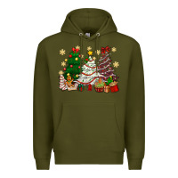 Army Green Cake Christmas trees Premium Hoodie - NancyCooperArtShop