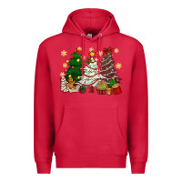 Cardinal Cake Christmas trees Premium Hoodie - NancyCooperArtShop