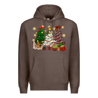 Coffee Cake Christmas trees Premium Hoodie - NancyCooperArtShop