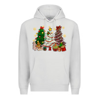 Dove Grey Cake Christmas trees Premium Hoodie - NancyCooperArtShop
