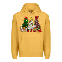 Mustard Cake Christmas trees Premium Hoodie - NancyCooperArtShop