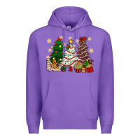 Purple Cake Christmas trees Premium Hoodie - NancyCooperArtShop
