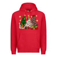 Red Cake Christmas trees Premium Hoodie - NancyCooperArtShop
