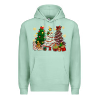 Seafoam Cake Christmas trees Premium Hoodie - NancyCooperArtShop