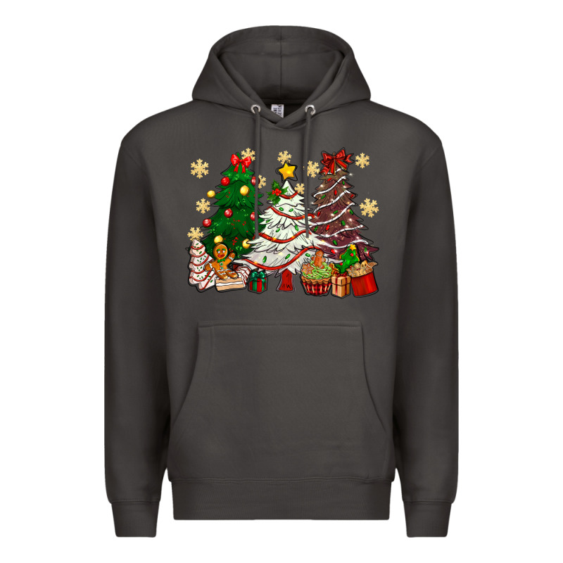 Cake Christmas Trees Premium Hoodie by NancyCooperArtShop | Teevron