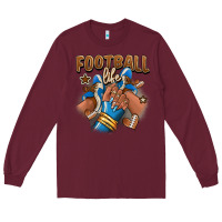 Burgundy Football life afro girl sneakers Long Sleeve Tee - RanaPortraitStore