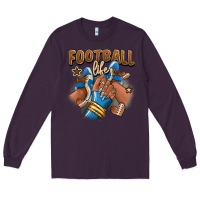 Plum Football life afro girl sneakers Long Sleeve Tee - RanaPortraitStore