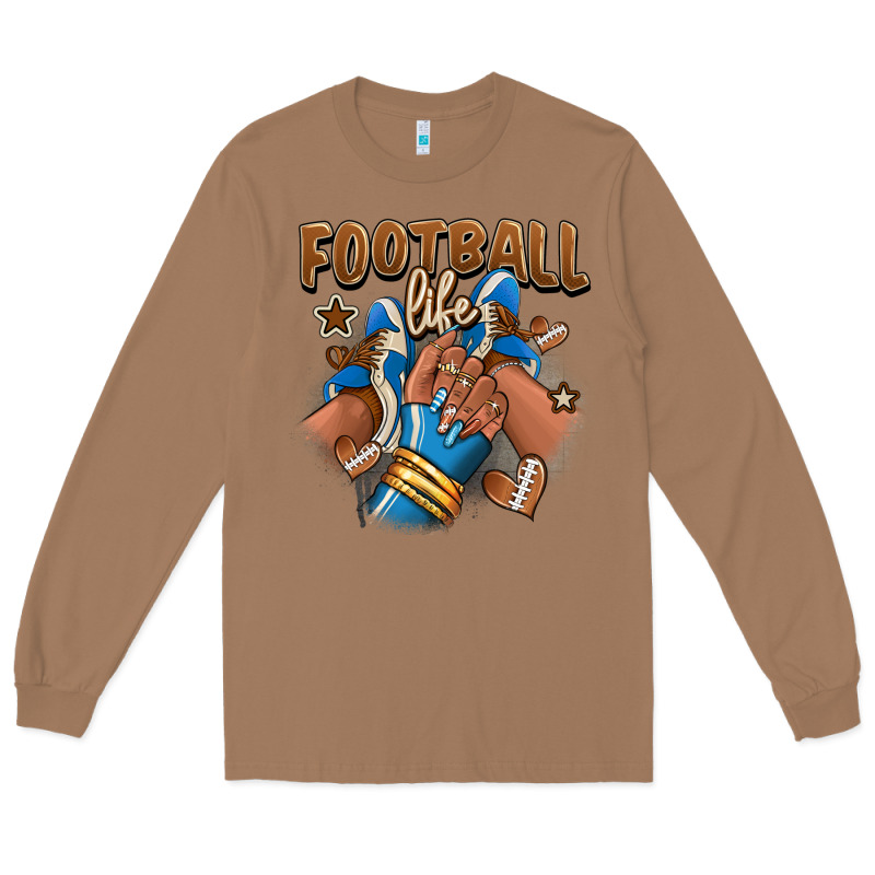 Football Life Afro Girl Sneakers Long Sleeve Tee by RanaPortraitStore | Teevron