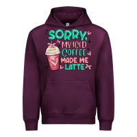 Mauve Wine sorry my iced coffee made me latte Urban Hoodie - MaliasSmallBusiness