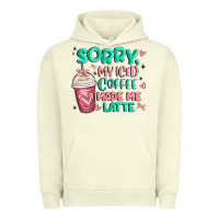 Pigment Pistachio sorry my iced coffee made me latte Urban Hoodie - MaliasSmallBusiness