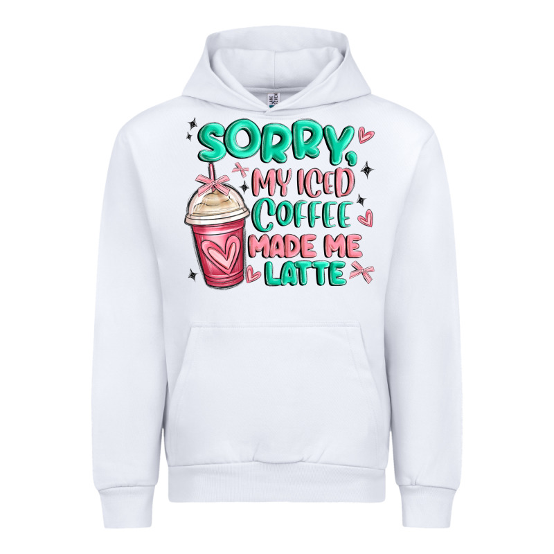 Sorry My Iced Coffee Made Me Latte Urban Hoodie by MaliasSmallBusiness | Teevron