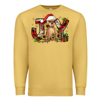 Antique Gold Christmas joy chihuahua Premium Sweatshirt - JahusDesignShop