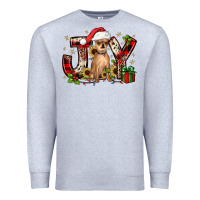 Heather Grey Christmas joy chihuahua Premium Sweatshirt - JahusDesignShop
