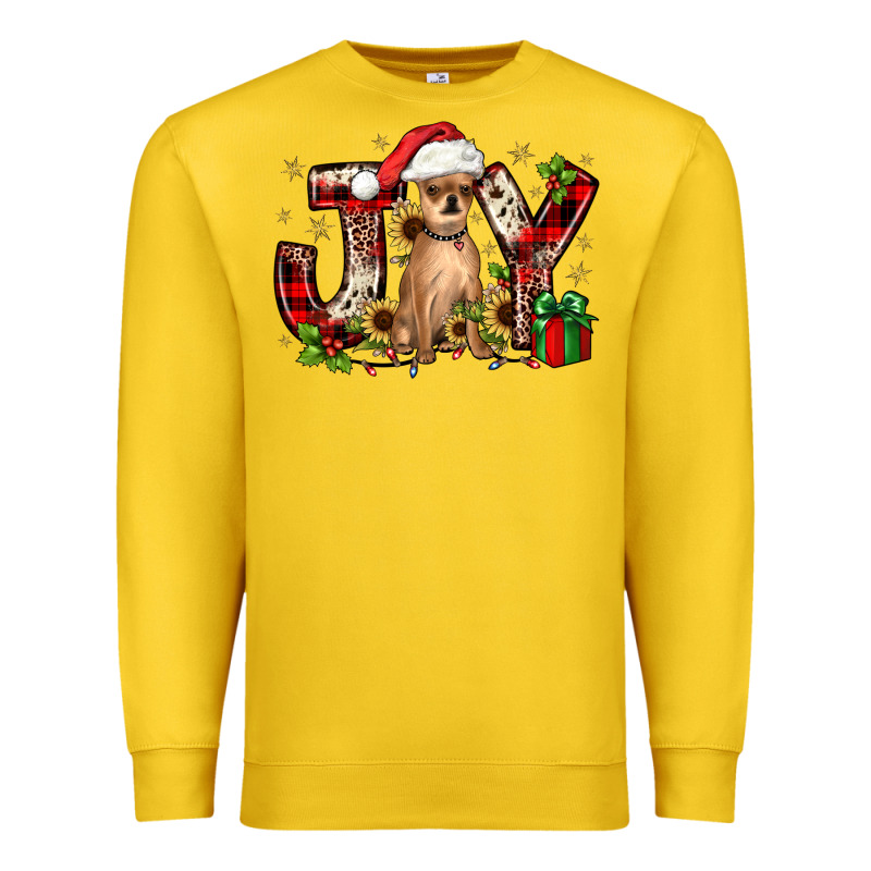 Christmas Joy Chihuahua Premium Sweatshirt by JahusDesignShop | Teevron