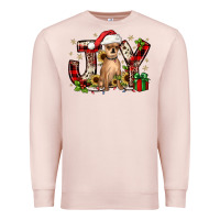 Pale Pink Christmas joy chihuahua Premium Sweatshirt - JahusDesignShop