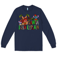 Navy cup of chocolate and  with christmas stitch elf Long Sleeve Tee - AdoDesignShop