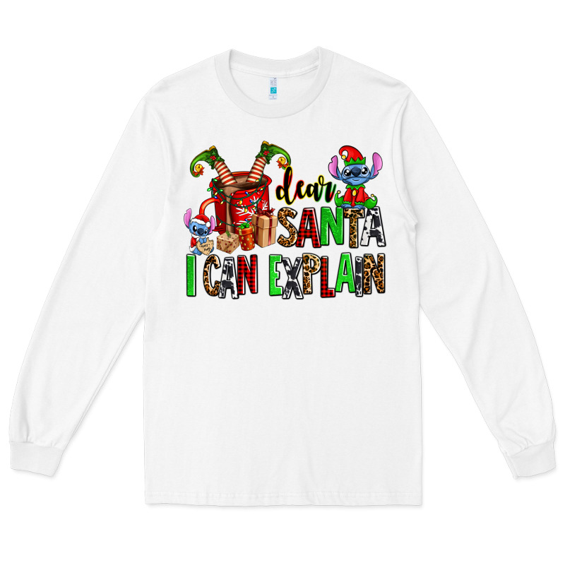 Cup Of Chocolate And  With Christmas Stitch Elf Long Sleeve Tee by AdoDesignShop | Teevron