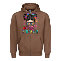 Chestnut hello second grade kid Zipper Hoodie - texasbilliewilder