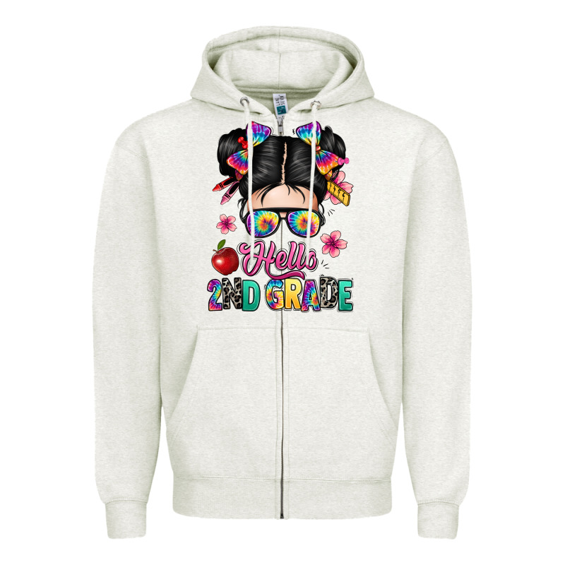 Hello Second Grade Kid Zipper Hoodie by texasbilliewilder | Teevron
