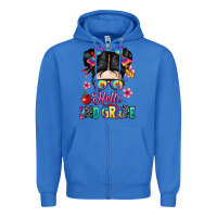 True Royal hello second grade kid Zipper Hoodie - texasbilliewilder