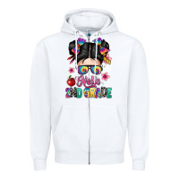 White hello second grade kid Zipper Hoodie - texasbilliewilder