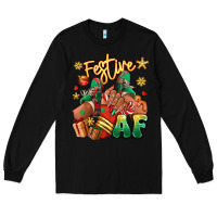 Black Festive af Christmas black girl sneakers Long Sleeve Tee - RanaPortraitStore