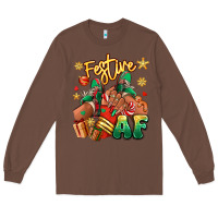 Chestnut Festive af Christmas black girl sneakers Long Sleeve Tee - RanaPortraitStore