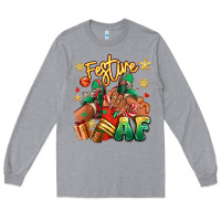 Heather Grey Festive af Christmas black girl sneakers Long Sleeve Tee - RanaPortraitStore