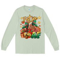 Matcha Festive af Christmas black girl sneakers Long Sleeve Tee - RanaPortraitStore