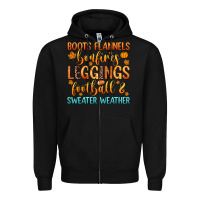 Black boots flannels bonfires leggins football Zipper Hoodie - Zillion Design Studio