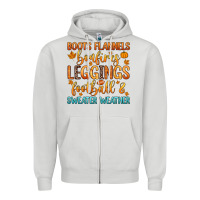 Dove Grey boots flannels bonfires leggins football Zipper Hoodie - Zillion Design Studio
