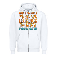 White boots flannels bonfires leggins football Zipper Hoodie - Zillion Design Studio