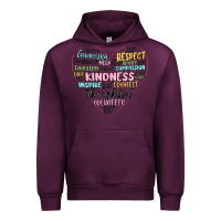 Mauve Wine kindness heart Urban Hoodie - MaliasSmallBusiness