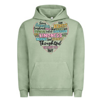 Pigment Oil Green kindness heart Urban Hoodie - MaliasSmallBusiness
