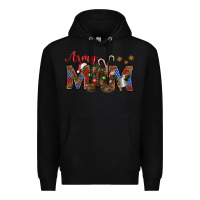 Black Christmas Army Mom Premium Hoodie - NancyCooperArtShop
