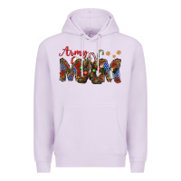 Lilac Christmas Army Mom Premium Hoodie - NancyCooperArtShop