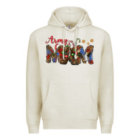 Oatmeal Heather Christmas Army Mom Premium Hoodie - NancyCooperArtShop