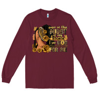 Burgundy Even in the midst of my storm afro woman Long Sleeve Tee - RanaPortraitStore