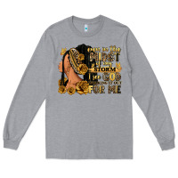 Heather Grey Even in the midst of my storm afro woman Long Sleeve Tee - RanaPortraitStore
