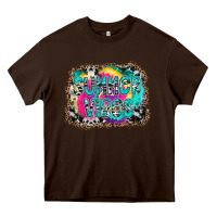 Chocolate Brown Summer Vibes Heavy Core Tee - CowhideDigitalArt