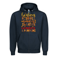 Navy bonfires flannels s'mores campfires and pumpkins Zipper Hoodie - Zillion Design Studio