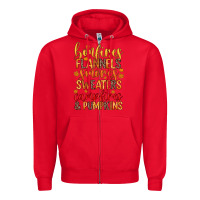 Red bonfires flannels s'mores campfires and pumpkins Zipper Hoodie - Zillion Design Studio