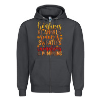 Smoke bonfires flannels s'mores campfires and pumpkins Zipper Hoodie - Zillion Design Studio