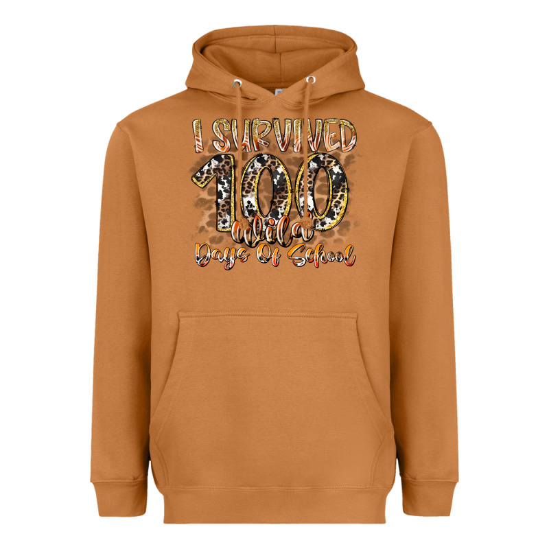 I Survived 100 Wild Days Of School Heavyweight Hoodie by RacoonDesign | Teevron